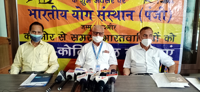 Satyapal Sharma, president BYS addressing a press conference at Jammu on Friday. -Excelsior/Rakesh Satyapal Sharma, president BYS addressing a press conference at Jammu on Friday. -Excelsior/Rakesh