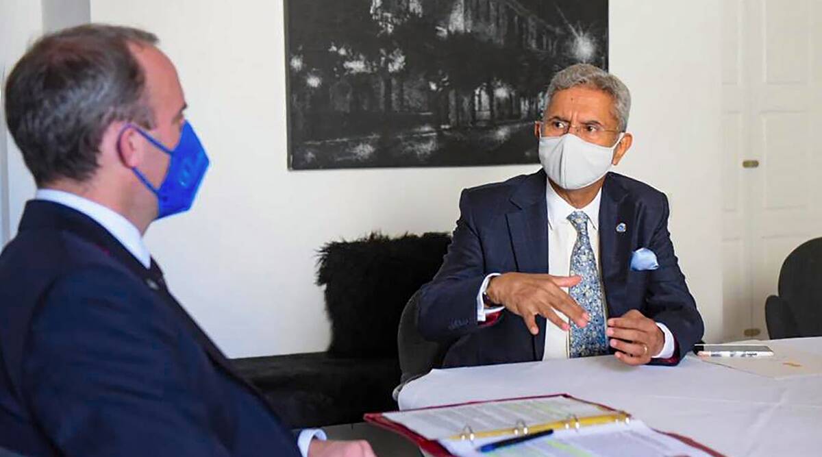 External Affairs Minister S Jaishankar meets U.K. Foreign Secretary Dominic Raab on the sidelines of G20 Foreign Ministers' Meeting in Matera, Italy. External Affairs Minister S Jaishankar meets U.K. Foreign Secretary Dominic Raab on the sidelines of G20 Foreign Ministers' Meeting in Matera, Italy.