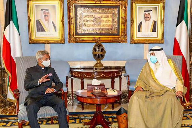 External Affairs Minister Dr. S Jaishankar called on Kuwait Prime Minister HH Sheikh Sabah Khaled Al-Hamad Al-Sabah, in Kuwait. External Affairs Minister Dr. S Jaishankar called on Kuwait Prime Minister HH Sheikh Sabah Khaled Al-Hamad Al-Sabah, in Kuwait.
