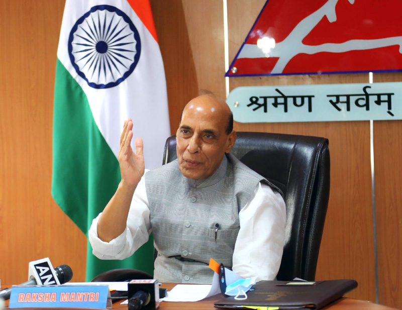 Union Minister for Defence, Rajnath Singh addressing at the inauguration of the ‘Centre of Excellence for Road Safety & Awareness’ and ‘Centre of Excellence for Roads, Bridges, Air Fields and Tunnels’ established by the Border Roads Organisation (BRO), in New Delhi on Friday. Union Minister for Defence, Rajnath Singh addressing at the inauguration of the ‘Centre of Excellence for Road Safety & Awareness’ and ‘Centre of Excellence for Roads, Bridges, Air Fields and Tunnels’ established by the Border Roads Organisation (BRO), in New Delhi on Friday.