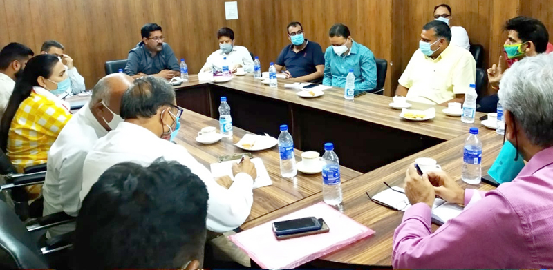 Narinder Singh chairing a meeting of JMC’s Public Health & Sanitation Committee on Tuesday. Narinder Singh chairing a meeting of JMC’s Public Health & Sanitation Committee on Tuesday.