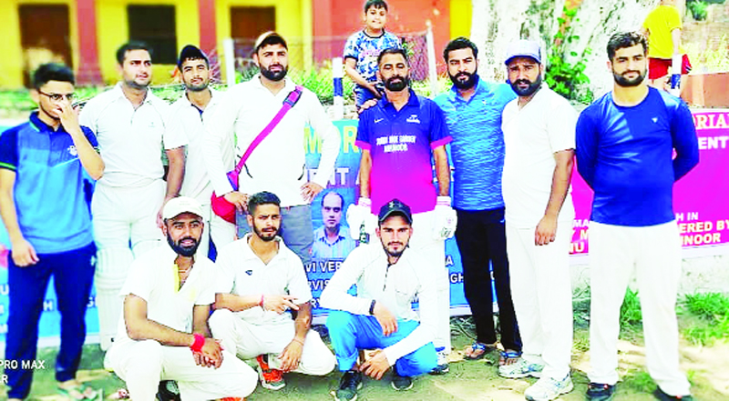 Winning team posing for group photograph at Akhnoor on Tuesday. Winning team posing for group photograph at Akhnoor on Tuesday.