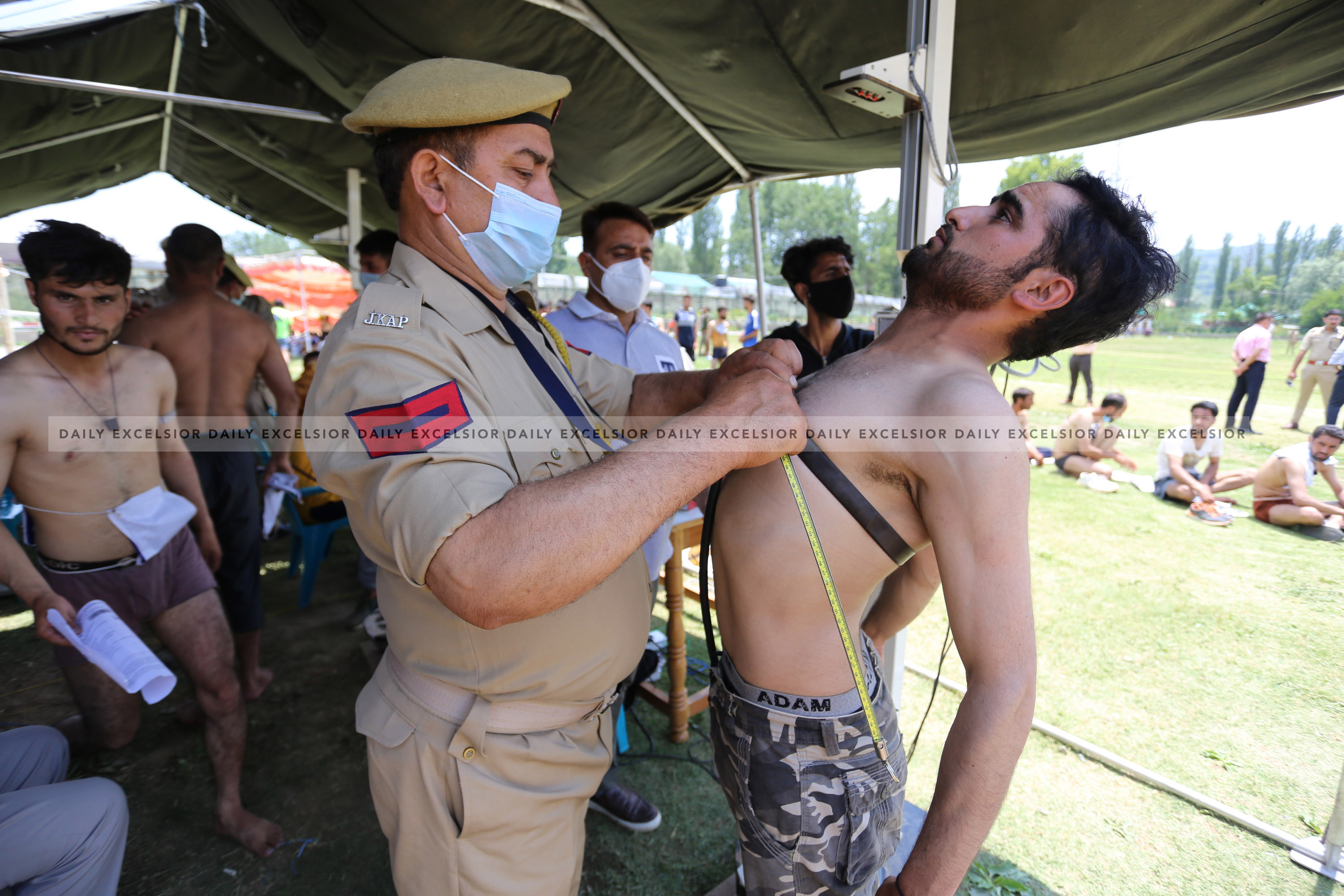 Candidates participate to qualify the test during a border recruitment rally North Kashmir's Baramulla District PHOTO BY AABID NABI (4)