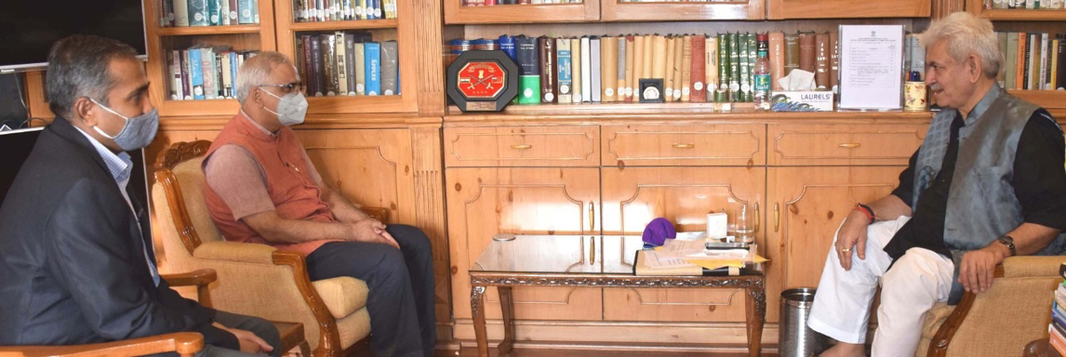 Union Secretary during meeting with Lt Governor. Union Secretary during meeting with Lt Governor.