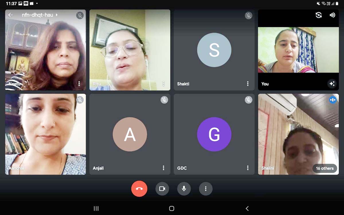 Participants during online interaction on International Justice Day. Participants during online interaction on International Justice Day.