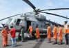 SDRF teams being airlifted to Kishtwar cloudburst area from technical airport Jammu on Thursday. (UNI)