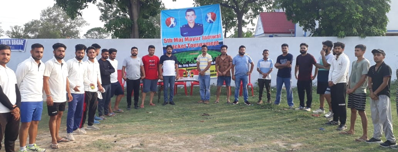 Dignitaries posing for a group photograph during inaugural ceremony of cricket tournament in Samba. Dignitaries posing for a group photograph during inaugural ceremony of cricket tournament in Samba.