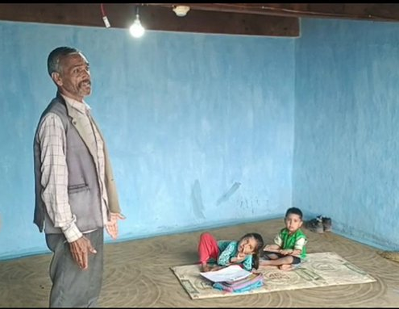 Children studying under electricity at village Kadola in district Ramban. Children studying under electricity at village Kadola in district Ramban.
