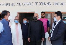 Parliamentary Standing Committee members meeting with Ladakh UT administration and Leh Council officers.