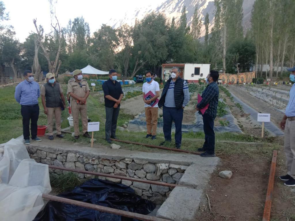 Advisor Ladakh Umang Narula during visit to Nubra. Advisor Ladakh Umang Narula during visit to Nubra.