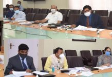 Lt Governor chairing a meeting on Tuesday.