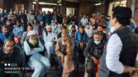 Senior Apni Party leader Choudhary Zulfikar Ali addressing a public meeting at Budhal in Rajouri district. Senior Apni Party leader Choudhary Zulfikar Ali addressing a public meeting at Budhal in Rajouri district.