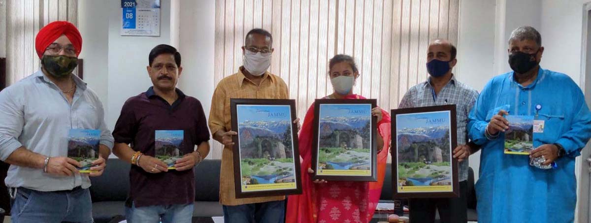 JDI releasing a catalogue on tourist places of Jammu region on Wednesday. JDI releasing a catalogue on tourist places of Jammu region on Wednesday.