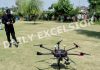 A drone being used for surveillance in Srinagar on Thursday. —Excelsior/Shakeel