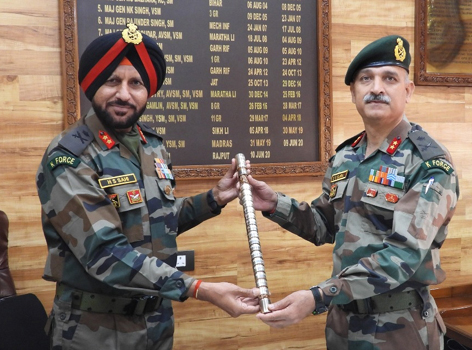 Major General Sanjiv Singh Slaria (GOC Counter Insurgency Force Kilo) posing with outgoing GOC Major General SH Sahi. Major General Sanjiv Singh Slaria (GOC Counter Insurgency Force Kilo) posing with outgoing GOC Major General SH Sahi.