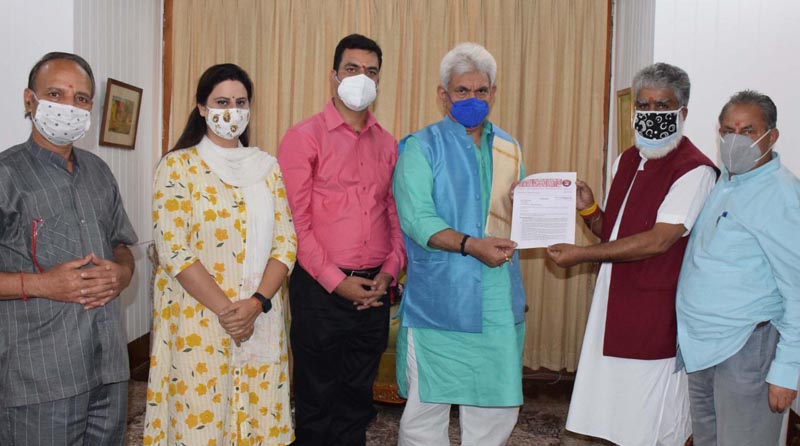 Lt Governor with delegation of JKNC Minority Cell. Lt Governor with delegation of JKNC Minority Cell.