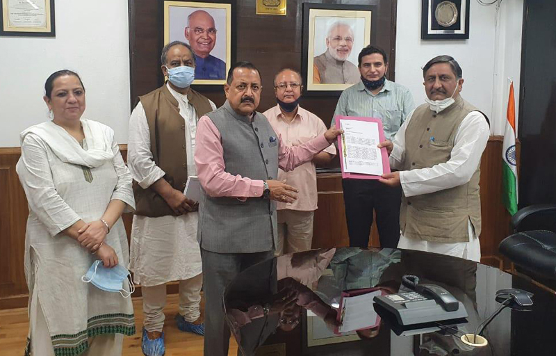 KP delegation handing over a memorandum to Union Minister, Dr Jitendra Singh at New Delhi on Friday. KP delegation handing over a memorandum to Union Minister, Dr Jitendra Singh at New Delhi on Friday.