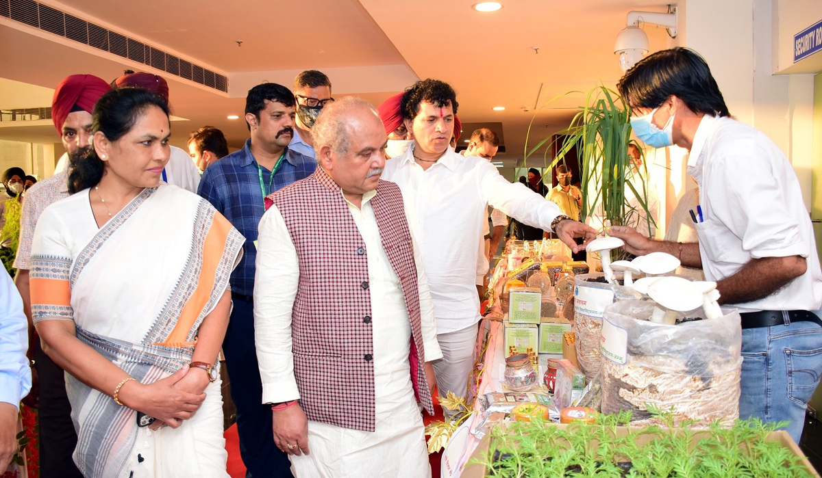 Union Minister for Agriculture Narendra Singh Tomar during his visit to SKUAST Jammu on Friday. Union Minister for Agriculture Narendra Singh Tomar during his visit to SKUAST Jammu on Friday.