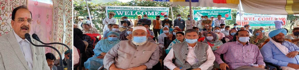 Union MoS, Ajay Bhatt addressing gathering in Kupwara. Union MoS, Ajay Bhatt addressing gathering in Kupwara.