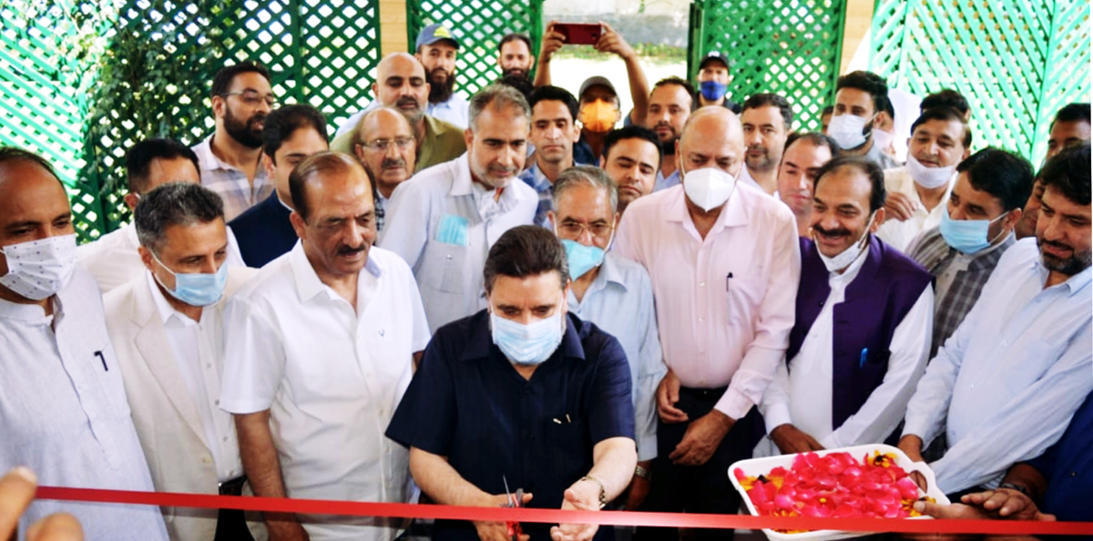 Apni Party president inaugurating central party office at Sonwar in Srinagar on Friday.