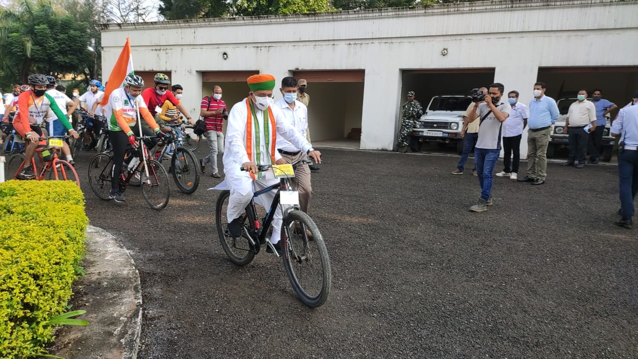 Union Minister of State for Ministry of Parliamentary Affairs and Culture, Arjun Ram Meghwal during his visit at Udhampur-16