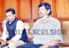 Union Minister Ramdas Athawale addressing a press conference in Jammu on Monday. -Excelsior/Rakesh