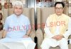 Lieutenant Governor Manoj Sinha in a meeting with Law and Justice Minister Kiren Rijiju in New Delhi on Wednesday.