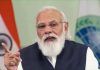 Prime Minister Narendra Modi addressing the plenary session of the 21st meeting of SCO council of Head of States through video conferencing in New Delhi on Friday. (UNI)