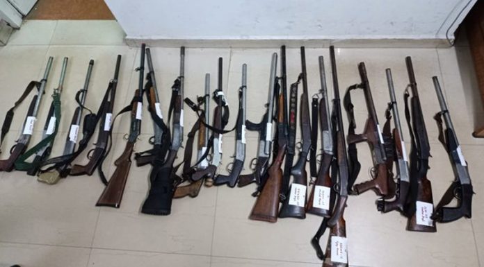 Guns recovered from Rajouri youth in Kerala.