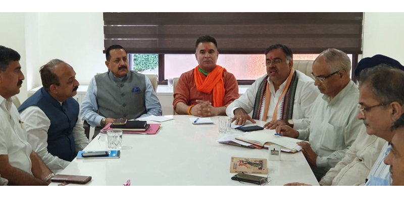 BJP leaders during Core Group meeting in Jammu on Saturday BJP leaders during Core Group meeting in Jammu on Saturday