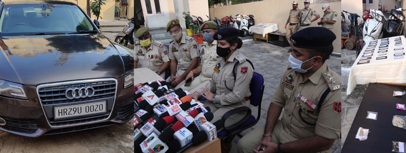 SP City North Mohita Sharma interacting with media persons at Jammu on Monday. -Excelsior/Rakesh SP City North Mohita Sharma interacting with media persons at Jammu on Monday. -Excelsior/Rakesh