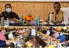 Union MoS for Industries & Commerce Som Parkash addressing a meeting at Ganderbal.