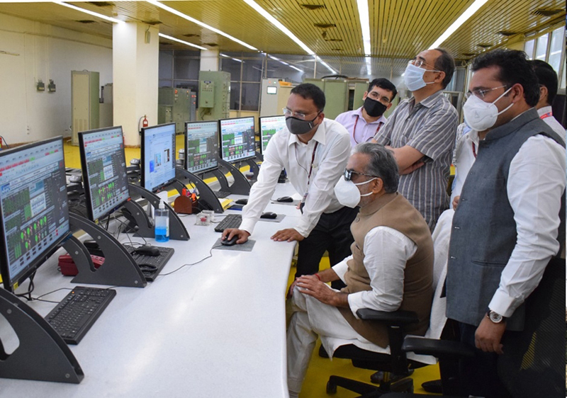 Union MoS for Power, Krishan Pal Gurjar inspecting Salal power project at Reasi on Monday. Union MoS for Power, Krishan Pal Gurjar inspecting Salal power project at Reasi on Monday.