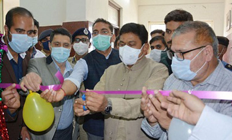 Union MoS for Home, Ajay Kumar Mishra inaugurating a project in Shopian on Wednesday.