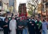 A procession being taken out in Jammu by Anjuman-e-Imamia in connection with Chehlum of martyrs of Karbala on Tuesday.