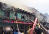 Massive fire at Khanyar in Srinagar. -Excelsior/Shakeel