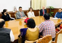 High level US Delegation led by Biden Government’s top functionary, Deputy Secretary of Energy, David M. Turk, calling on Union Minister Dr Jitendra Singh, at New Delhi on Tuesday. 