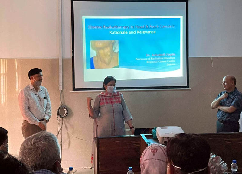 Principal GMC Jammu Dr Shashi Sudan Sharma addressing 1st meeting of Tumor Clinic at SMGS Hospital, Jammu. Principal GMC Jammu Dr Shashi Sudan Sharma addressing 1st meeting of Tumor Clinic at SMGS Hospital, Jammu.