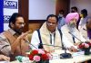 Union Minister for Minority Affairs Mukhtar Abbas Naqvi addressing the delegation of Christian Community, in New Delhi on Tuesday. (UNI)