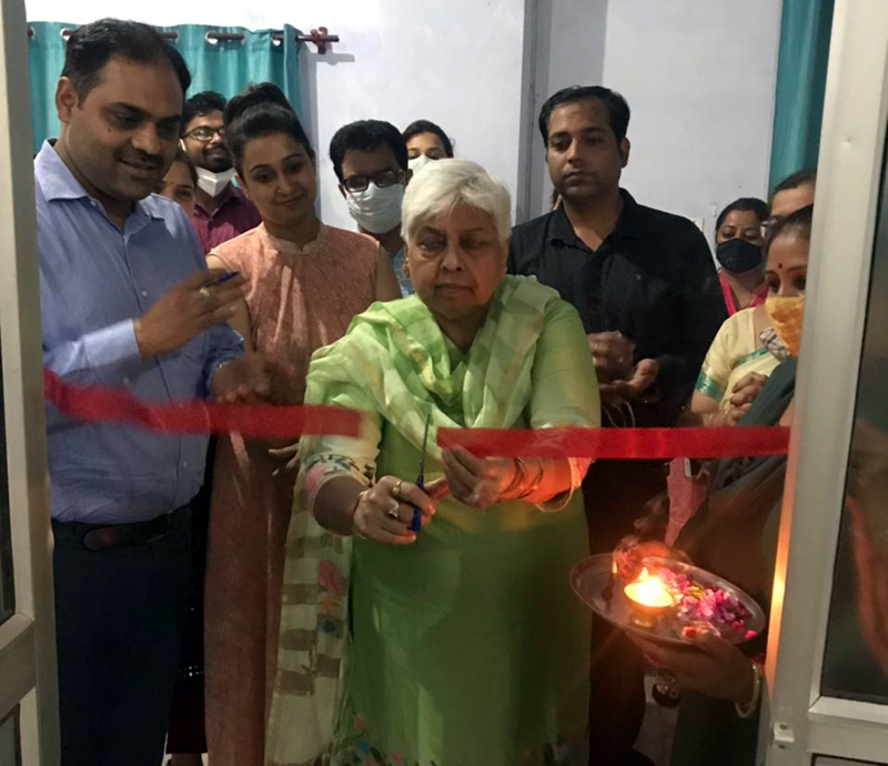 Suman Sharma, Chairperson Shri Sain Charitable Trust inaugurating Dental OPD at JIAR. Suman Sharma, Chairperson Shri Sain Charitable Trust inaugurating Dental OPD at JIAR.