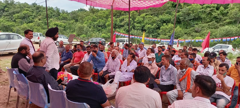 Apni Party, provincial president, Manjit Singh addressing a meeting at Tikri in Udhampur on Sunday. Apni Party, provincial president, Manjit Singh addressing a meeting at Tikri in Udhampur on Sunday.