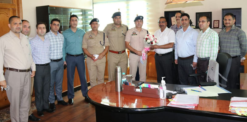 JKPS Officers during interaction with DGP Dilbag Singh at Police Headquarters, Srinagar. JKPS Officers during interaction with DGP Dilbag Singh at Police Headquarters, Srinagar.