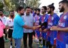 Dignitary of the tournament interacting with players before match at Srinagar.