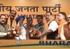 Devender Singh Rana and Surjit Singh Slathia joining the BJP in New Delhi on Monday.