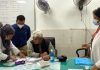 Lt Governor Manoj Sinha getting details about injured persons at GMC Jammu on Thursday.