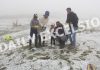 Tourists enjoying season’s first snowfall in Gulmarg. —Excelsior/Aabid Nabi
