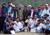 Winners posing for a group photograph with trophy along with dignitaries at Gandoh. —Excelsior/ Rafi