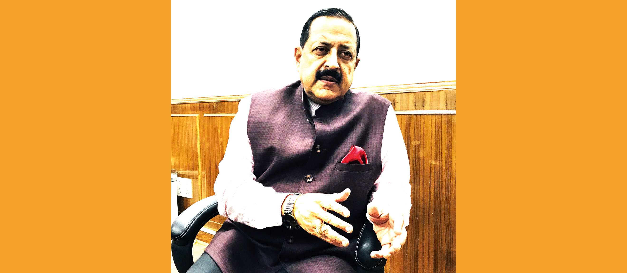 Union Minister Dr Jitendra Singh in a media interview at New Delhi on Friday. Union Minister Dr Jitendra Singh in a media interview at New Delhi on Friday.
