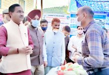 Union MoS for Chemicals and Fertilizers, New and Renewable Energy, Bhagwanth Khuba during visit to Reasi on Sunday.