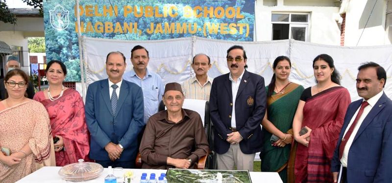 Dr Karan Singh with others during visit to DPS Nagbani on Wednesday. Dr Karan Singh with others during visit to DPS Nagbani on Wednesday.